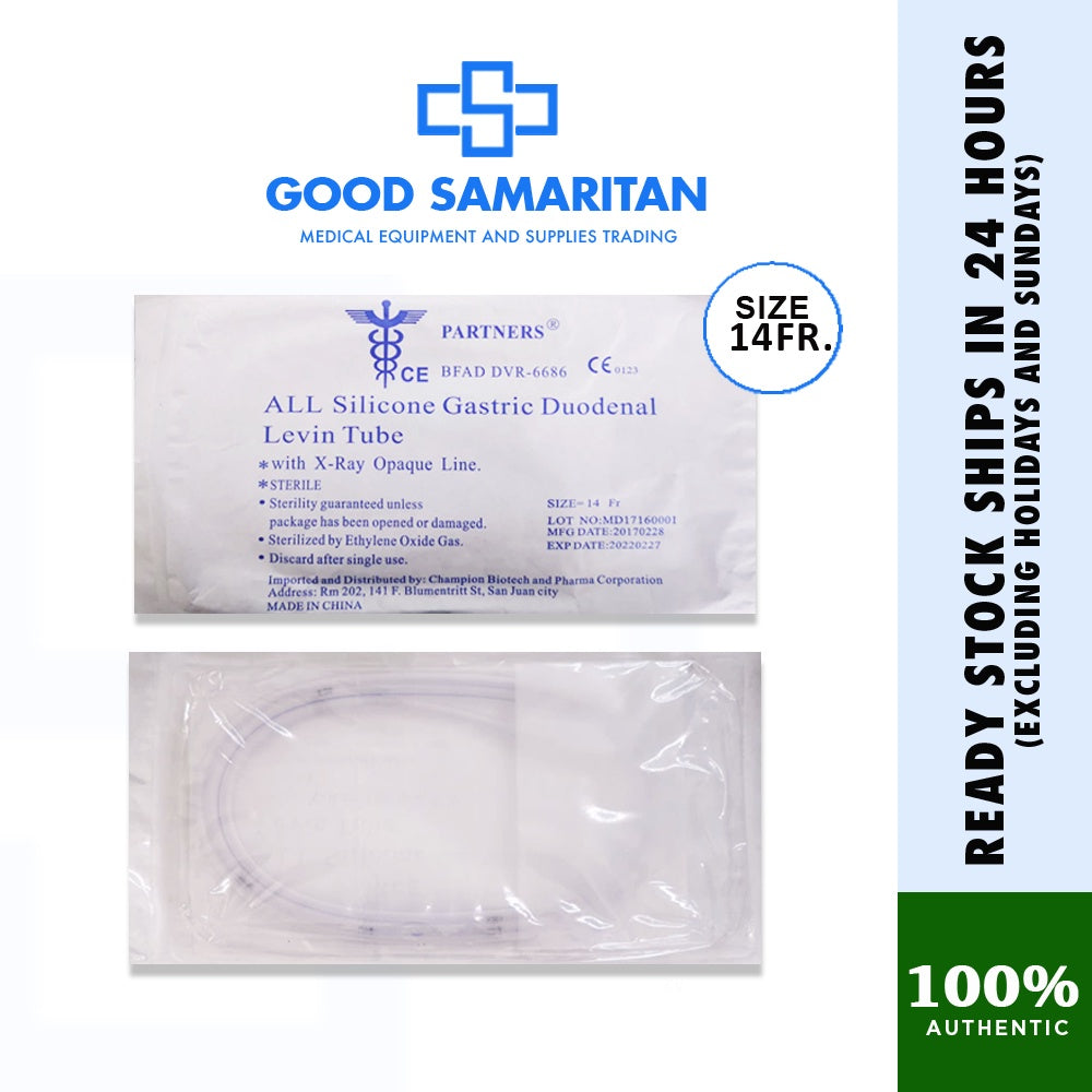 Gastric Duodenal Tube Silicone / NGT Tube / FR14 / FR16 / FR18 (per piece)