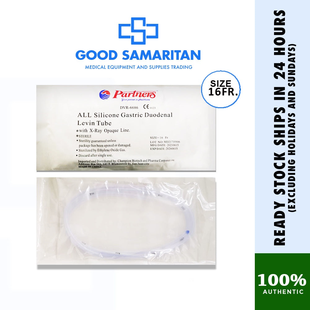 Gastric Duodenal Tube Silicone / NGT Tube / FR14 / FR16 / FR18 (per piece)
