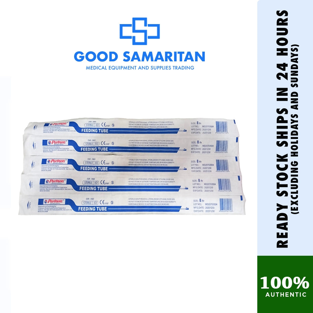 Feeding Tube Sterile Disposable Medical-Grade for Enteral Nutrition (Fr. 5 / Fr. 8)