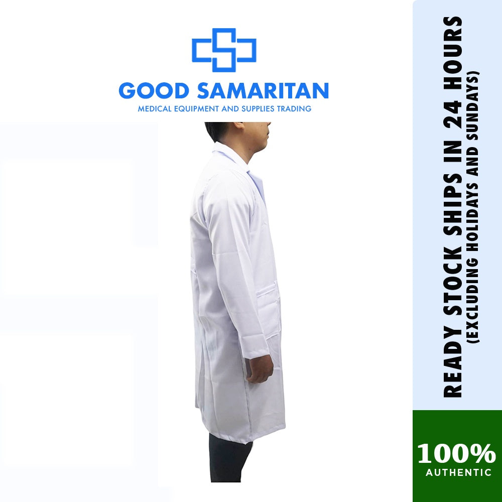 Laboratory Gown / Lab Coat Long Sleeve (Good Quality Fabric)