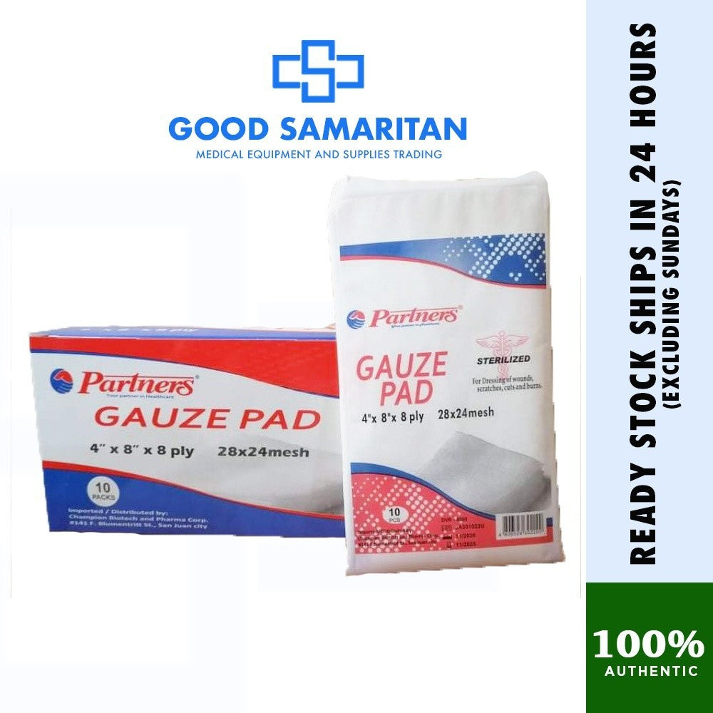 Gauze Pad 4x8x8ply 28x24 mesh 10packs of 10pcs