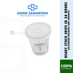 Medical Measuring Cup 210cc Plastic with Lid
