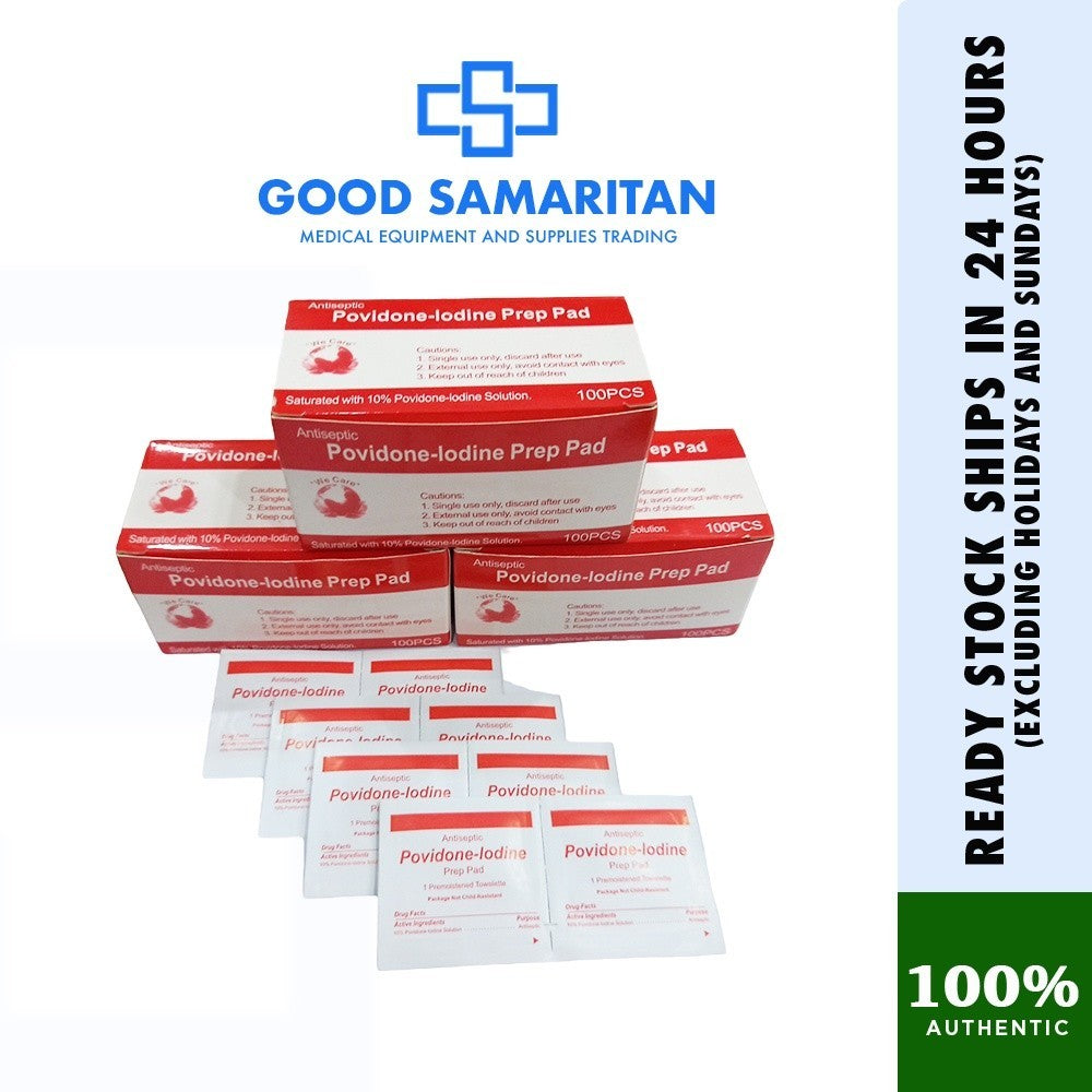 Povidone-Iodine Prep Pads 100pcs per box (expiry 8/2024)