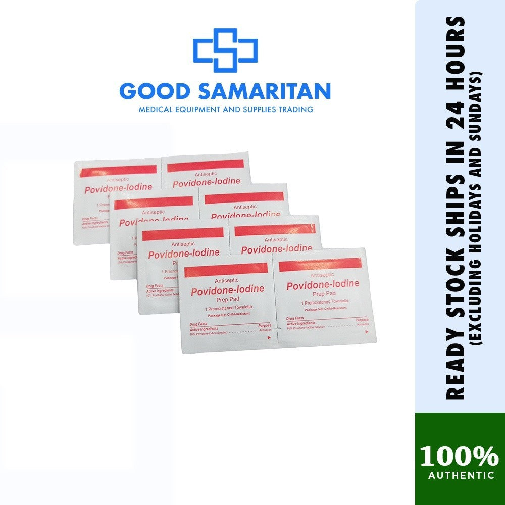 Povidone-Iodine Prep Pads 100pcs per box (expiry 8/2024)