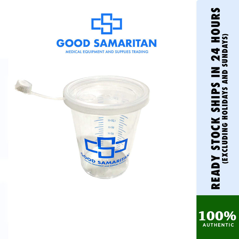Medical Measuring Cup 210cc Plastic with Lid