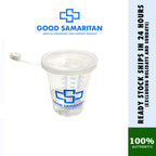 Medical Measuring Cup 210cc Plastic with Lid